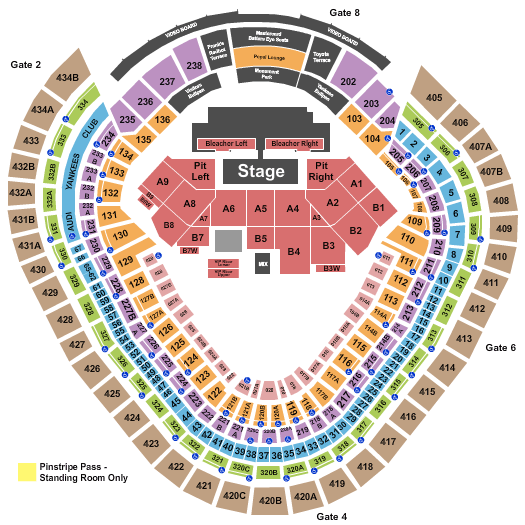 Yankee Stadium Jay-Z Seating Chart